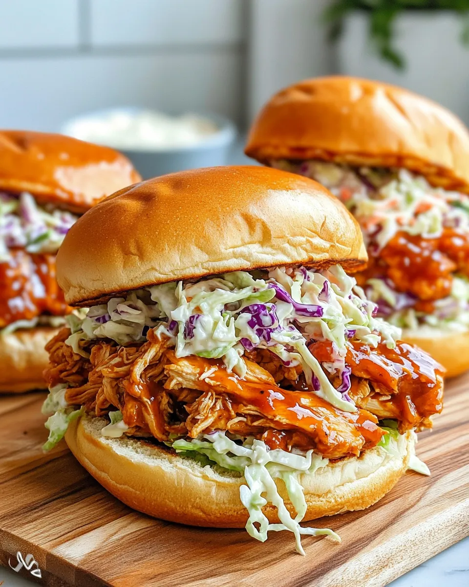 Delicious Pulled Chicken Sandwiches dish photo
