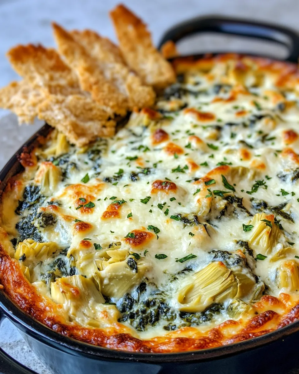 Easy Spinach Artichoke Dip dish photo