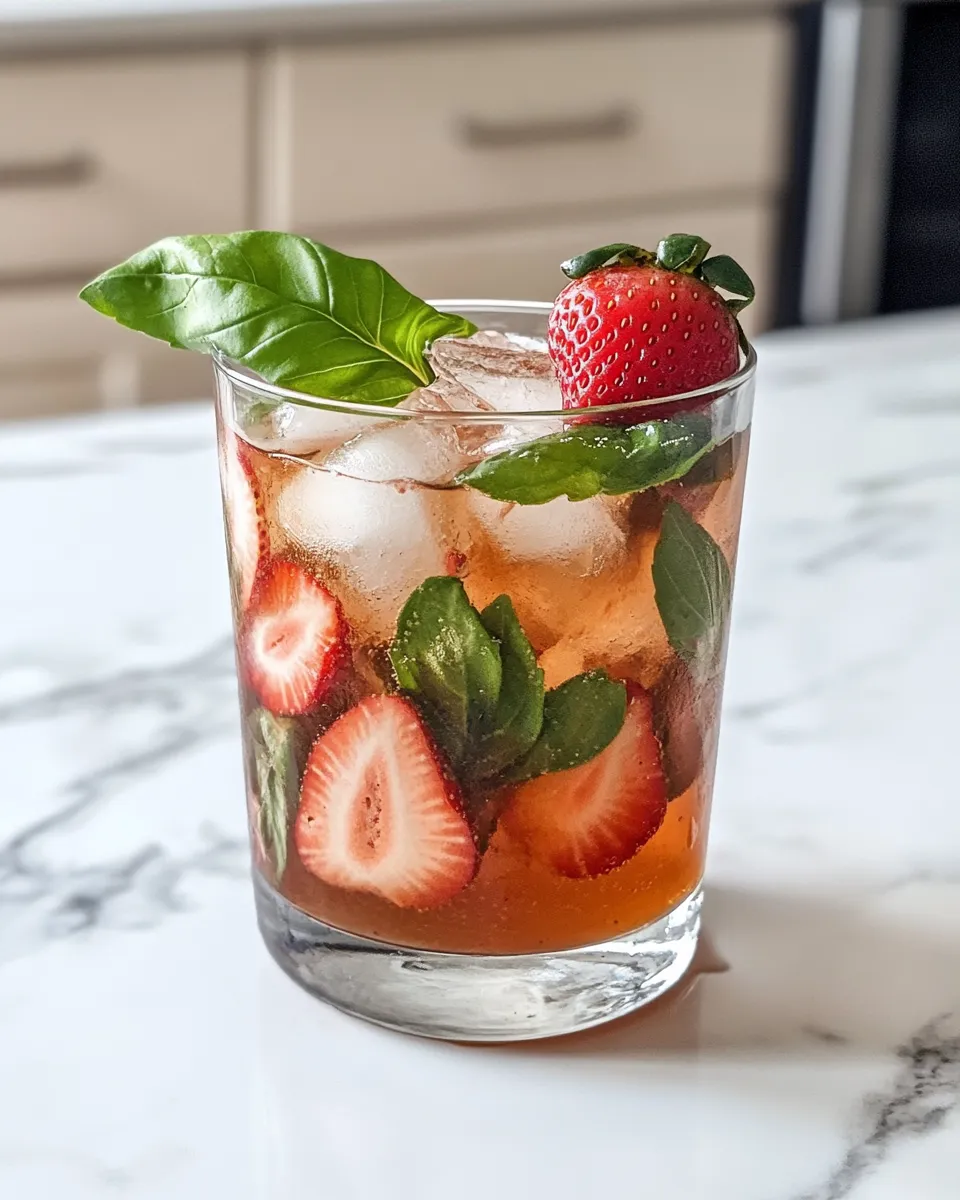 Delicious Strawberry Basil Iced Tea dish photo