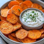 Homemade Sweet Potato Chips & Dip photo