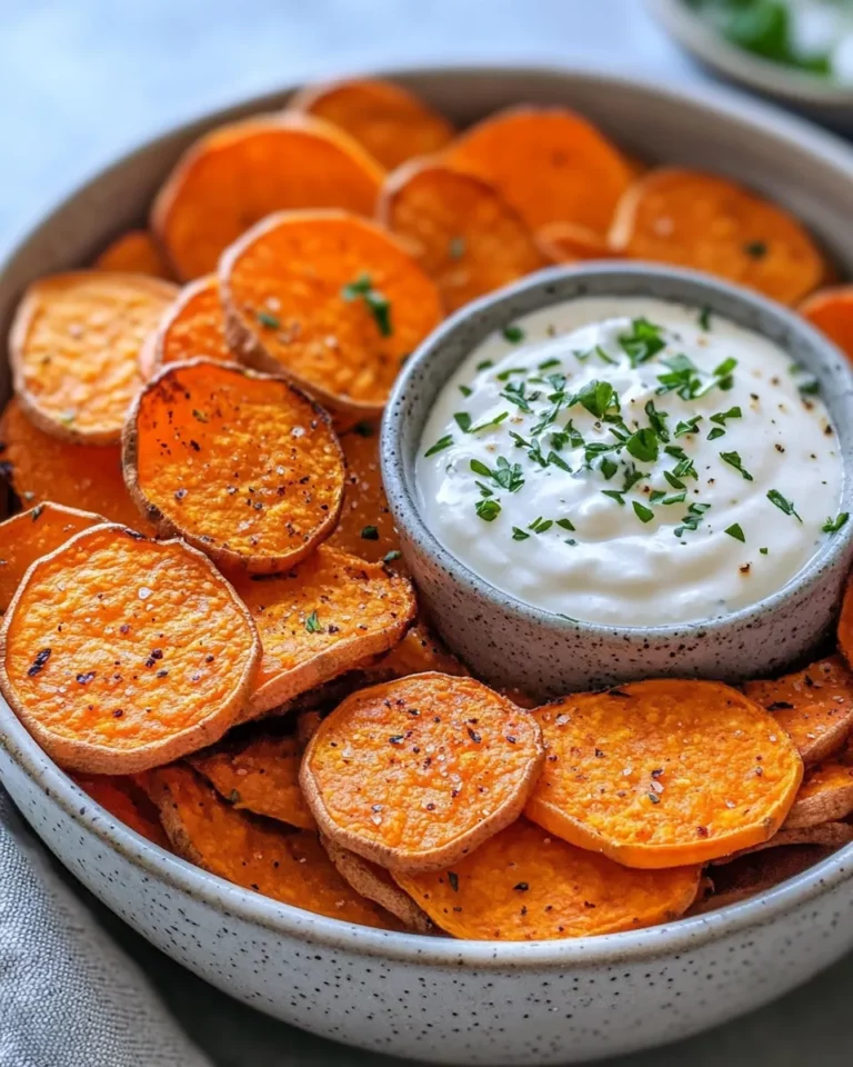 Homemade Sweet Potato Chips & Dip photo