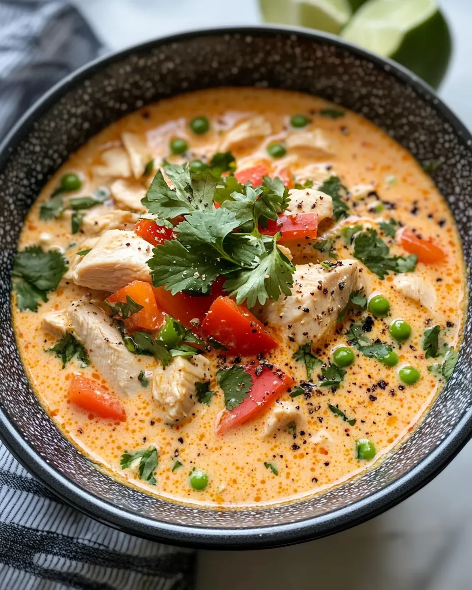 Classic Thai Coconut Curry Chicken Soup image