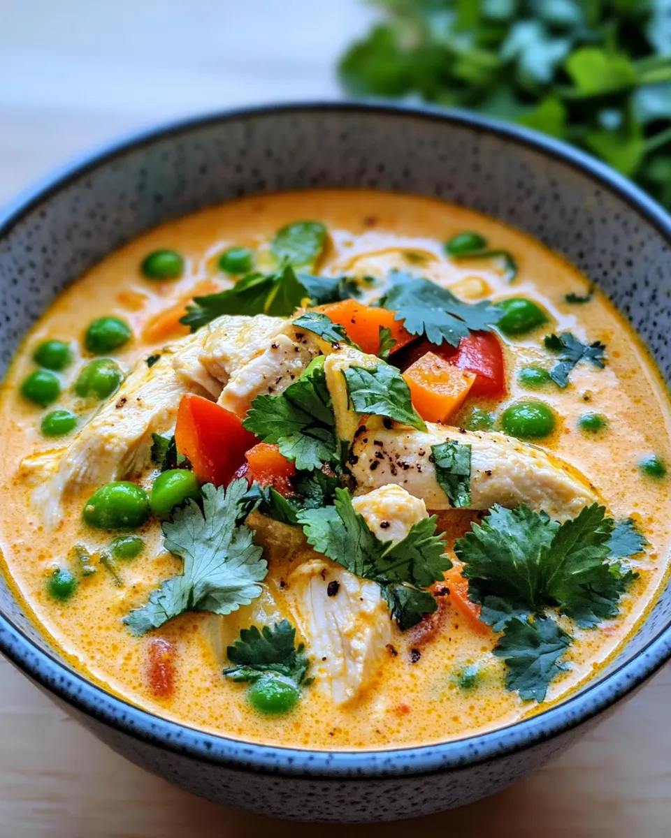 Easy Thai Coconut Curry Chicken Soup recipe photo