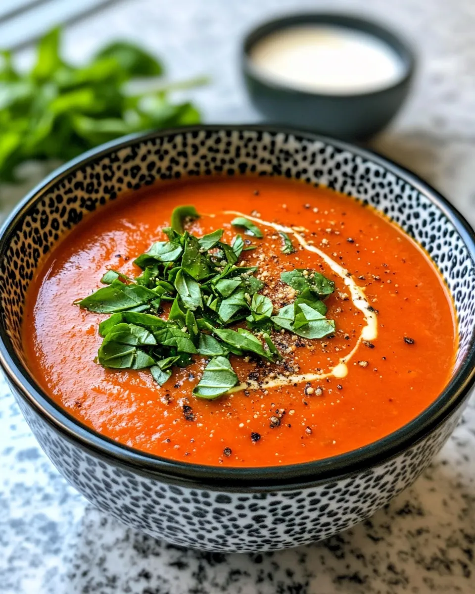 Homemade Tomato Basil Soup photo