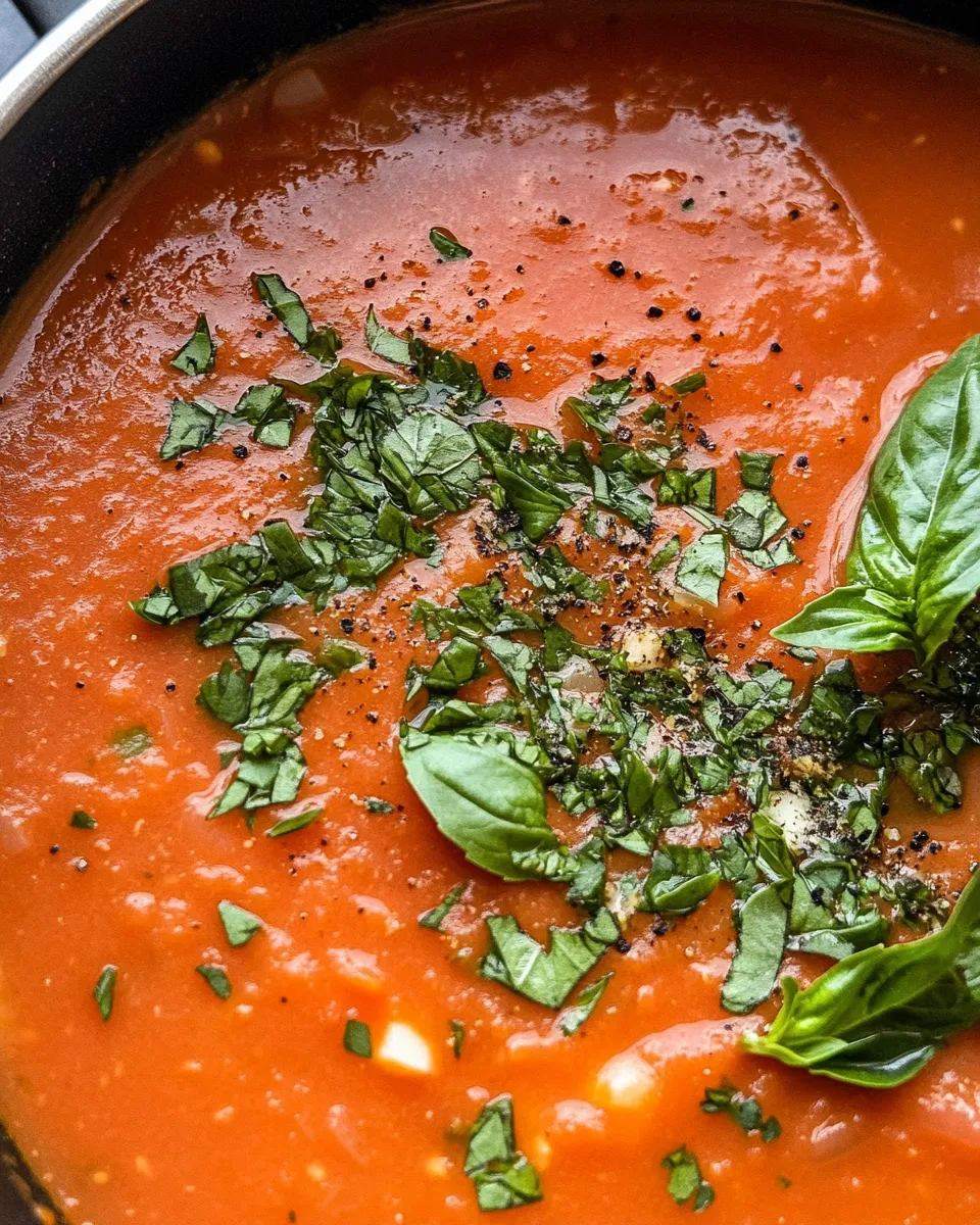 Easy Tomato Basil Soup recipe photo