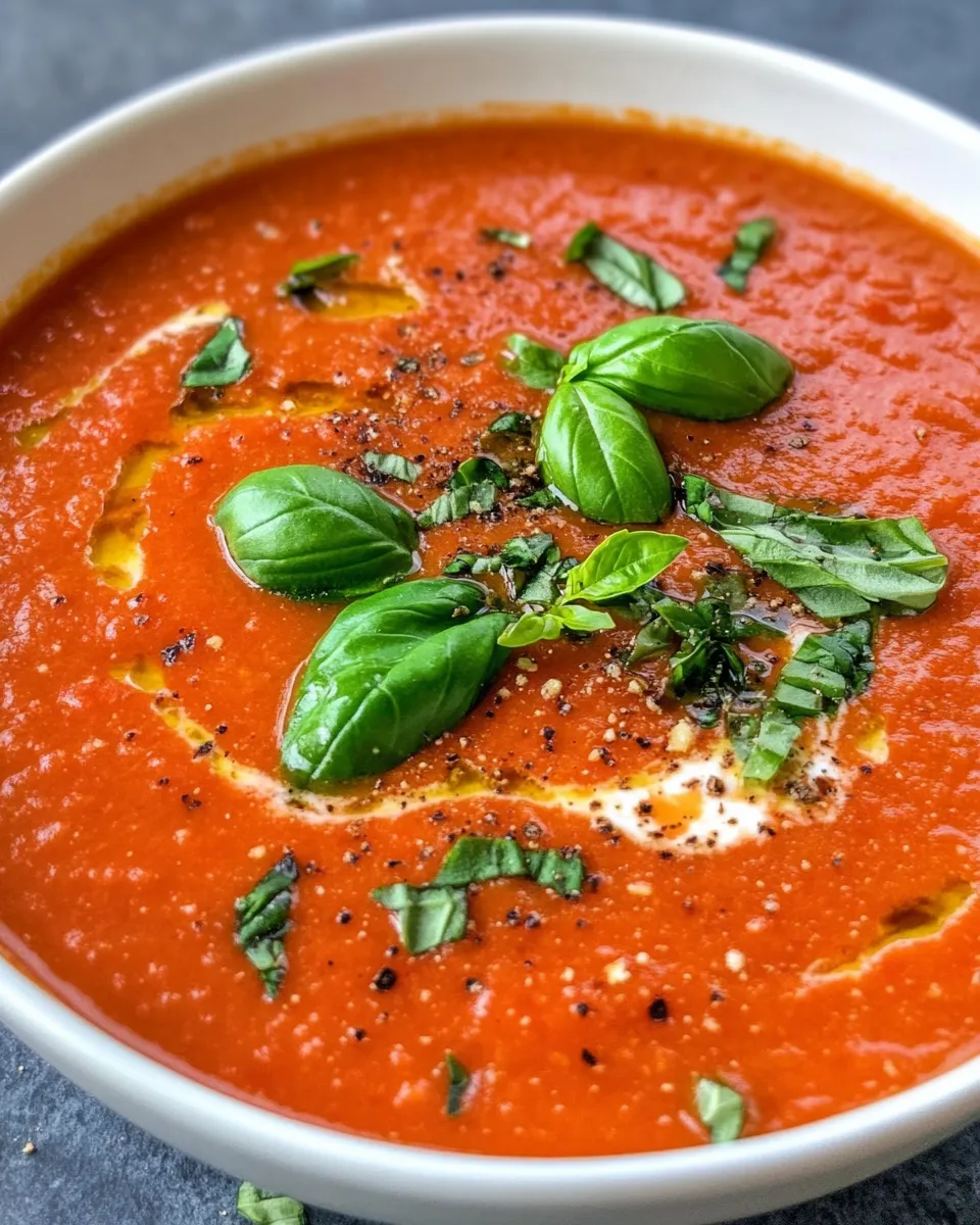 Delicious Tomato Basil Soup dish photo