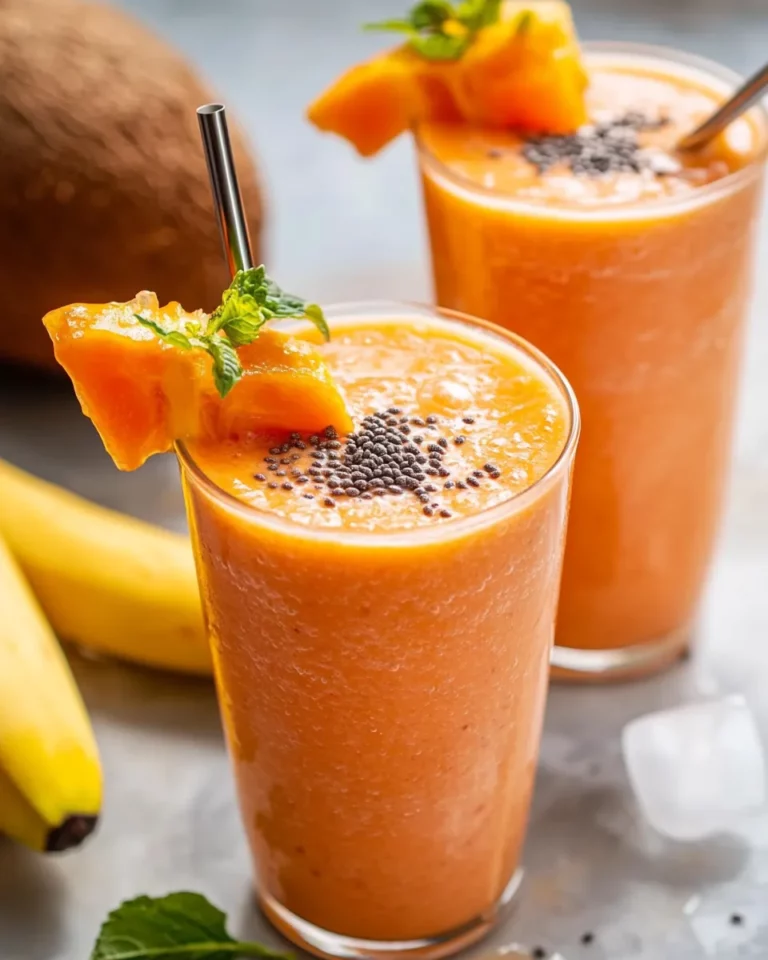 Delicious Tropical Papaya Smoothie recipe photo