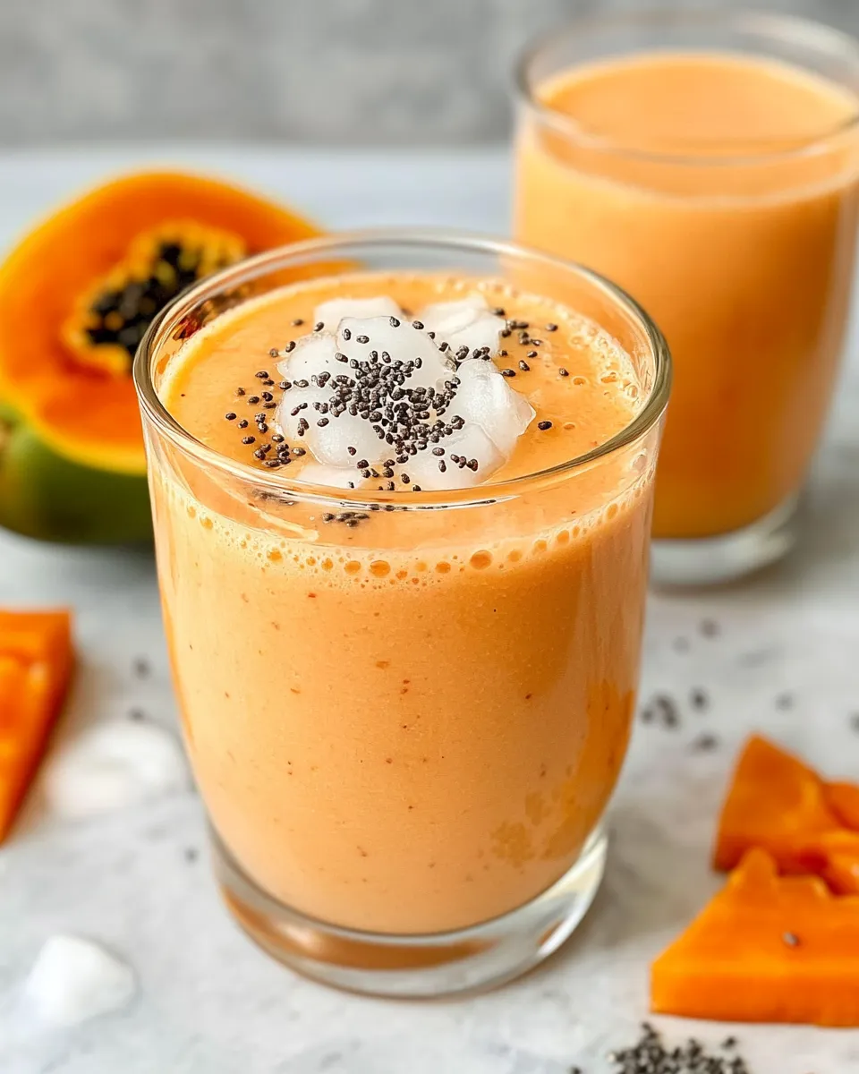Healthy Tropical Papaya Smoothie dish photo