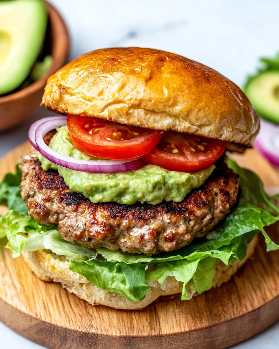 Easy Turkey Burger with Avocado Mayo recipe image