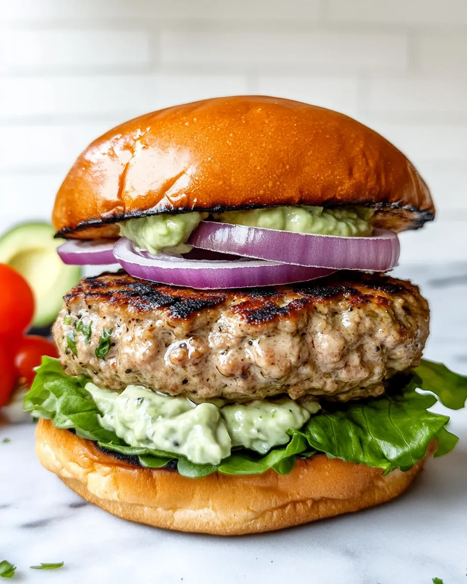 Delicious Turkey Burger with Avocado Mayo dish photo