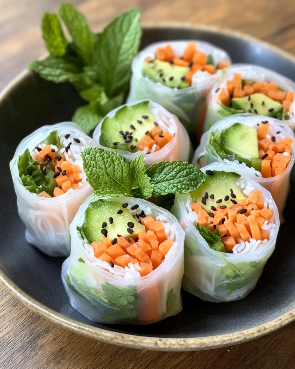 Classic Veggie Spring Rolls recipe image