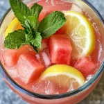 Homemade Watermelon Mint Lemonade recipe photo