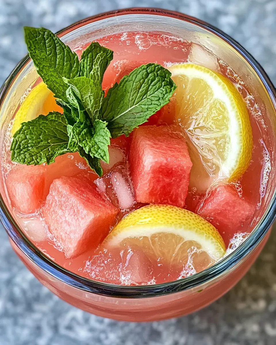 Homemade Watermelon Mint Lemonade recipe photo