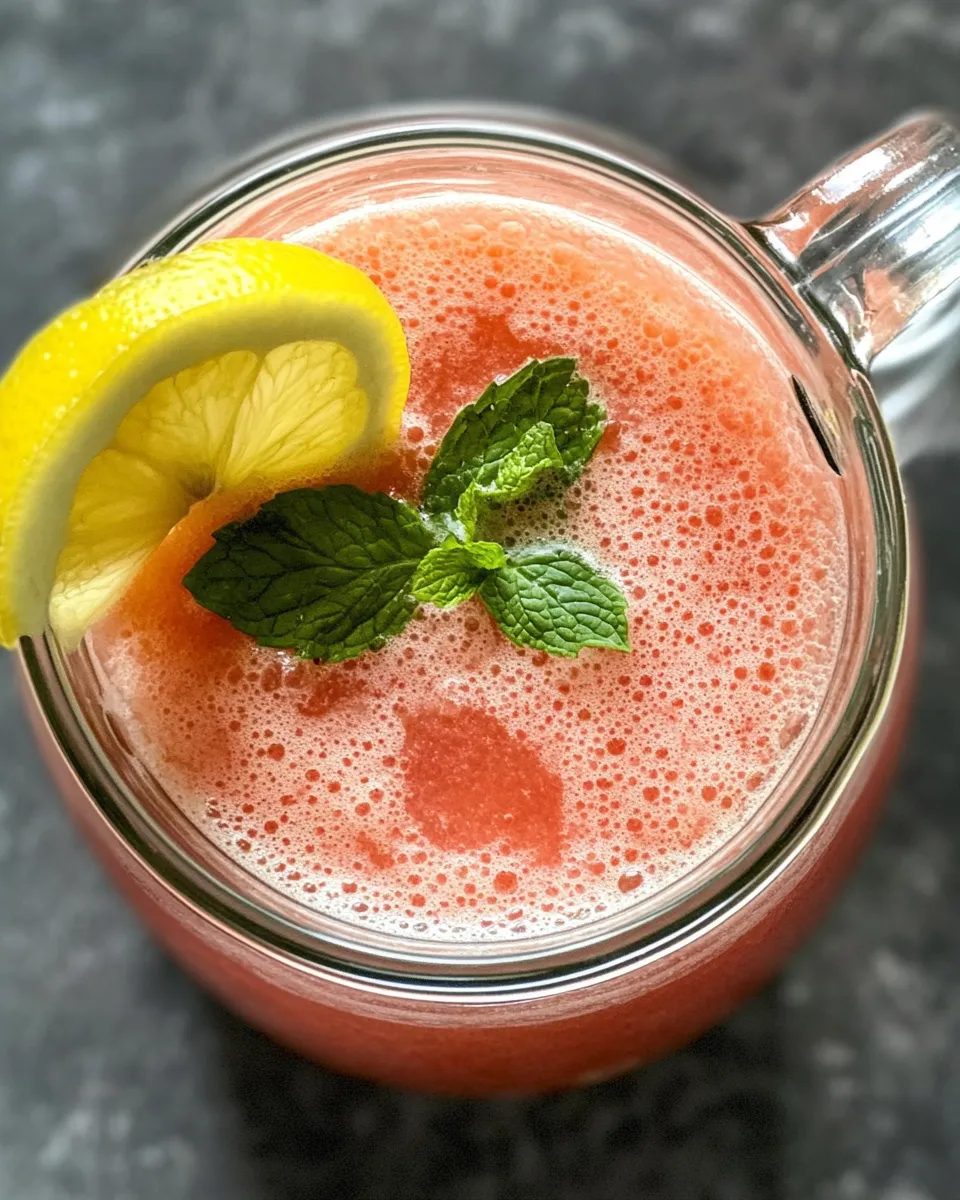 Delicious Watermelon Mint Lemonade plate image
