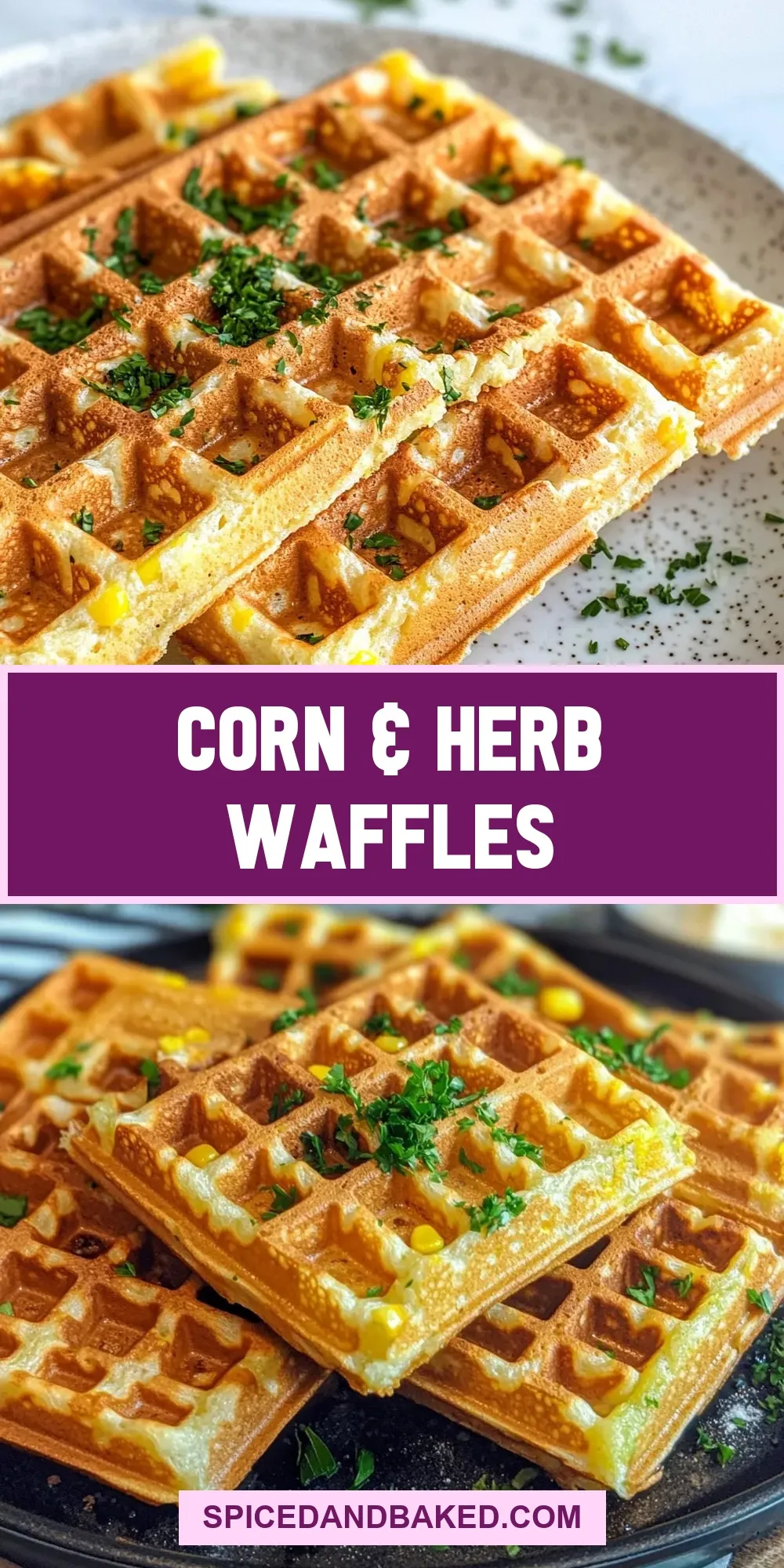Easy Corn & Herb Waffles Recipe