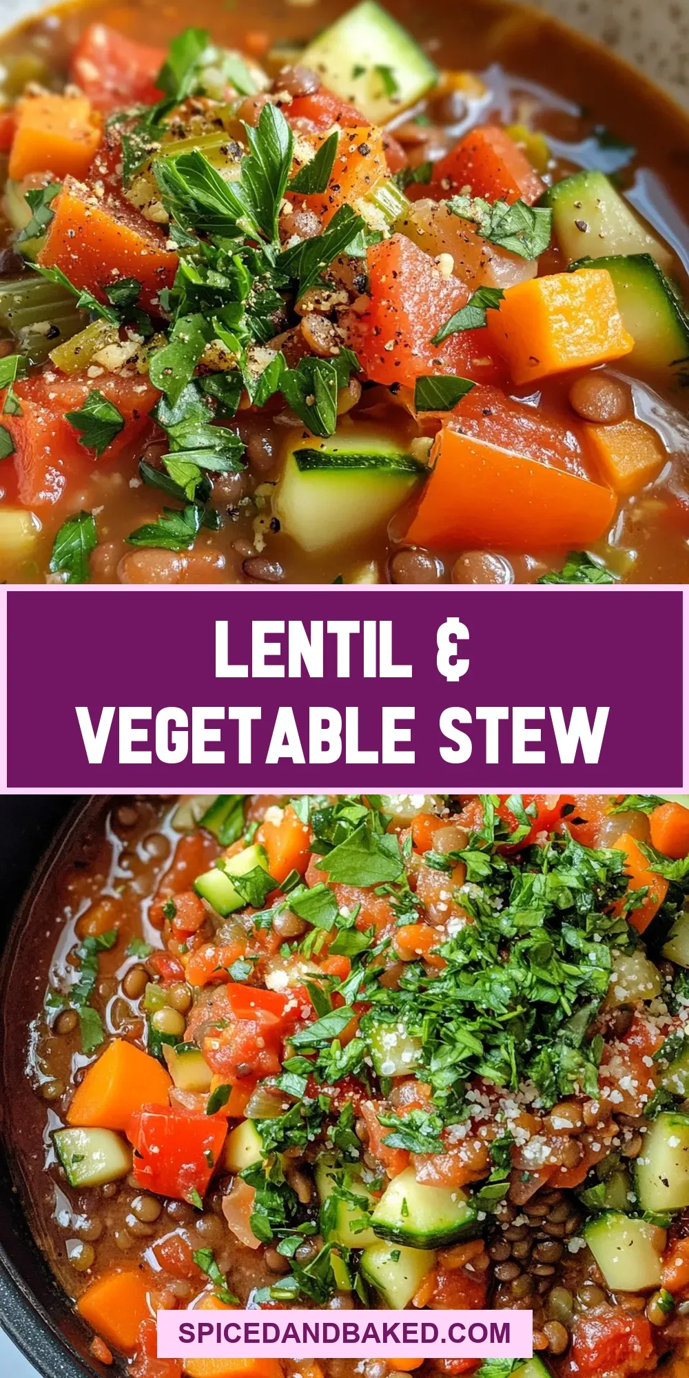 Lentil & Vegetable Stew (Healthy & Delicious)