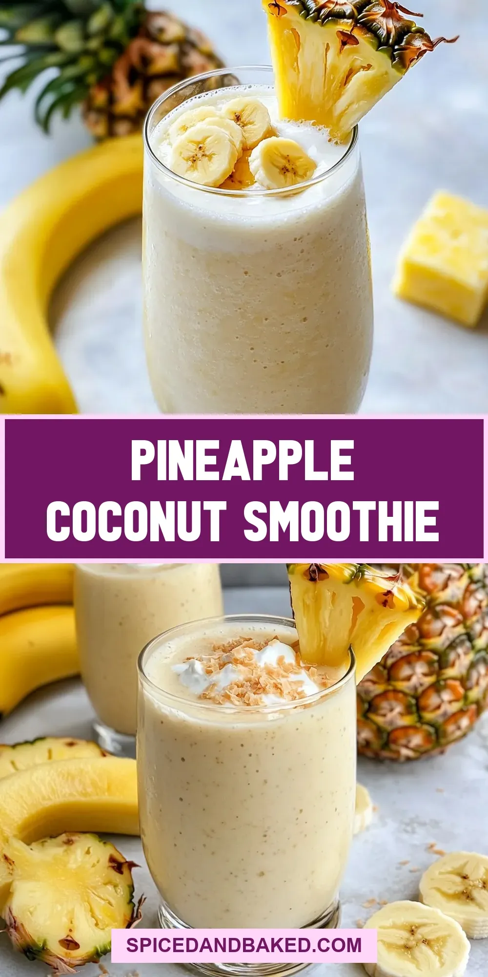 How To Make Simple Pineapple Coconut Smoothie