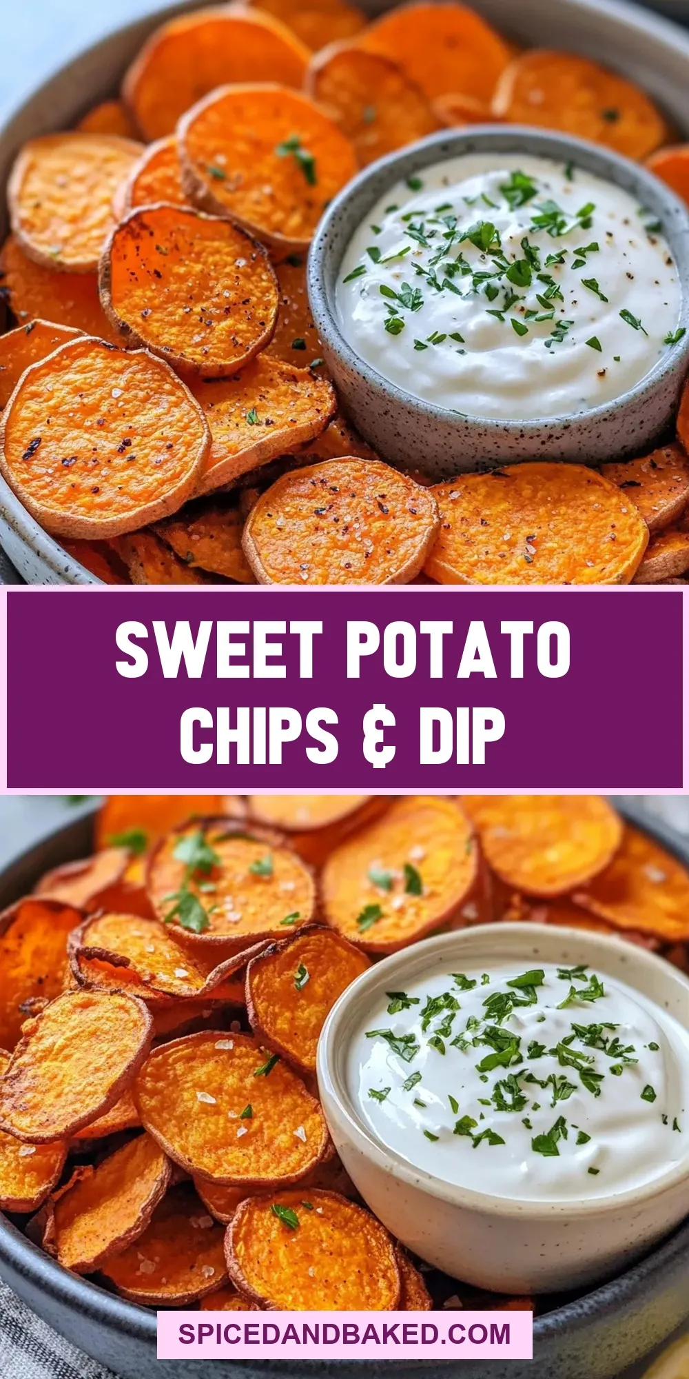 Easy Sweet Potato Chips & Dip Recipe