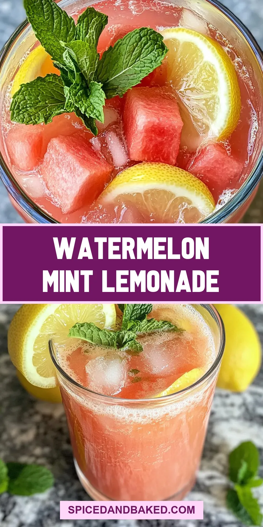 The Best Watermelon Mint Lemonade Ever