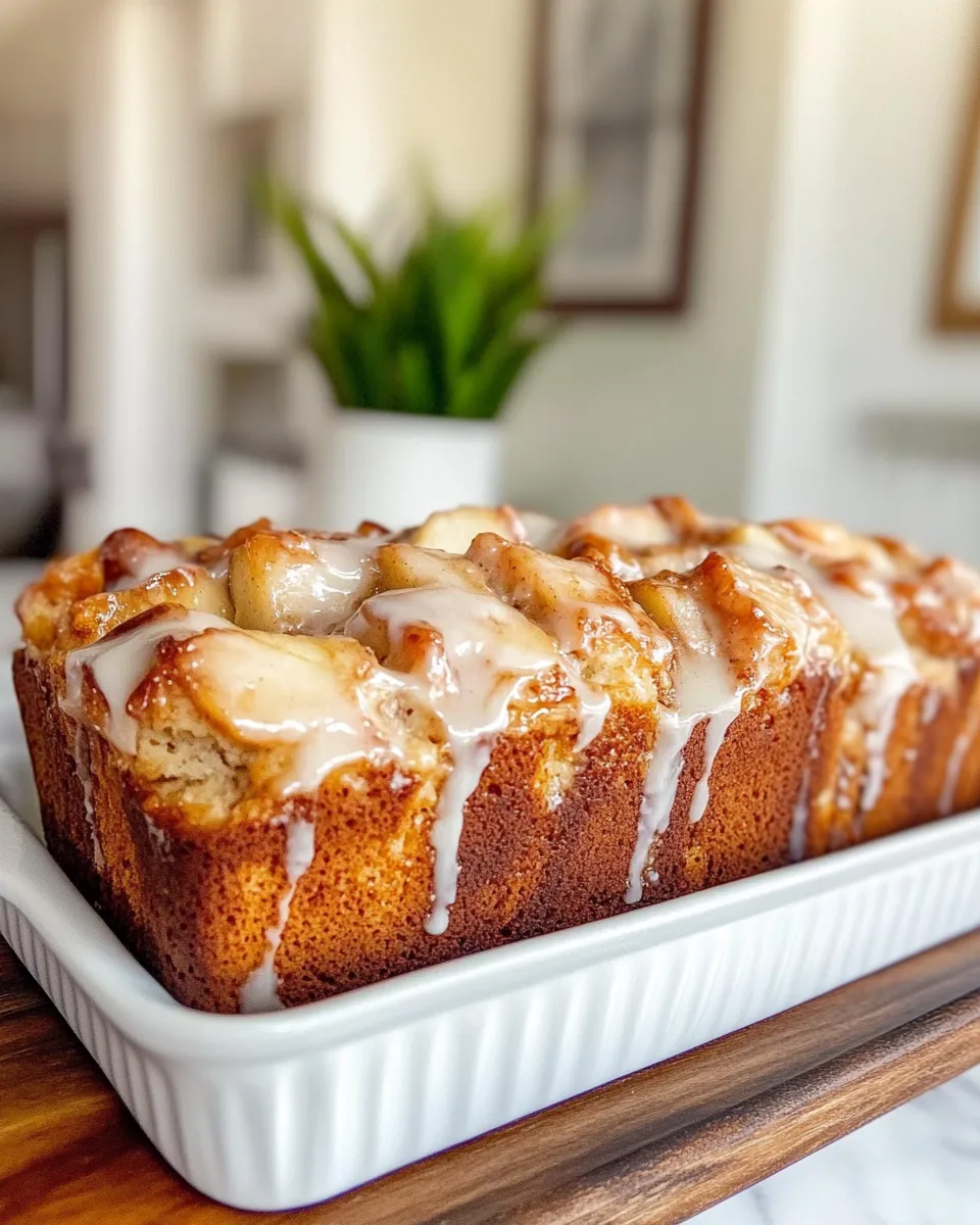 Delicious Amish Apple Fritter Bread plate image