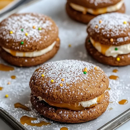 Homemade Apple Cider Whoopie Pie Cookies with Caramel photo