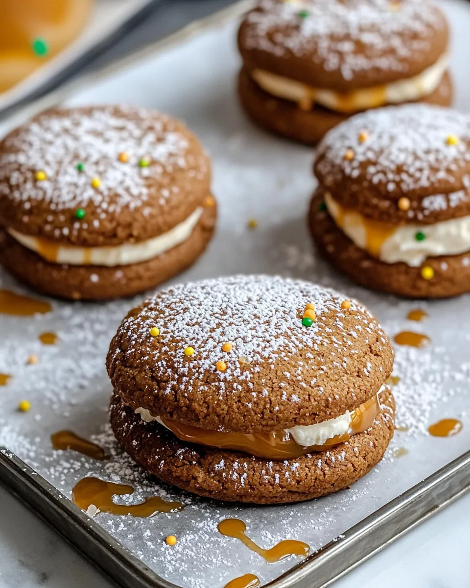 Homemade Apple Cider Whoopie Pie Cookies with Caramel photo