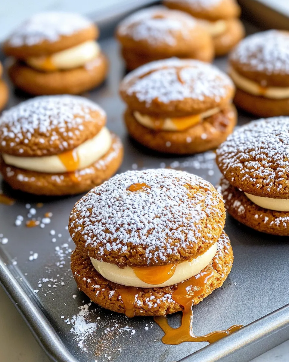 Classic Apple Cider Whoopie Pie Cookies with Caramel image