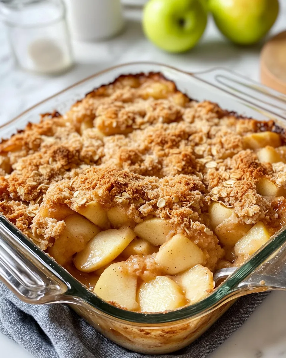Delicious Apple Cobbler food shot