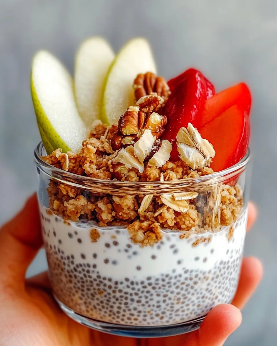 Homemade Apple Crumble Chia Pudding photo