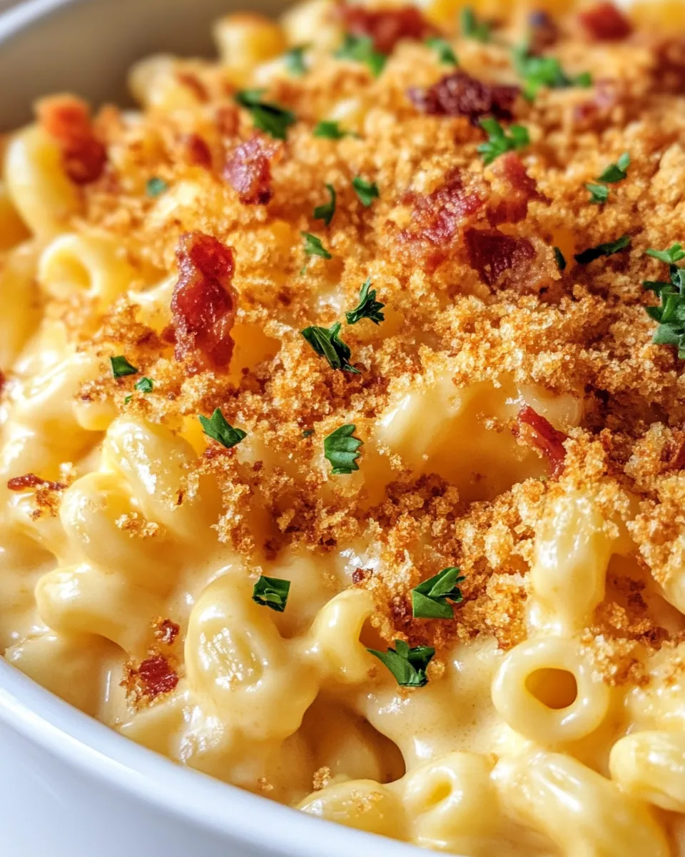 Easy Bacon Mac & Cheese food shot