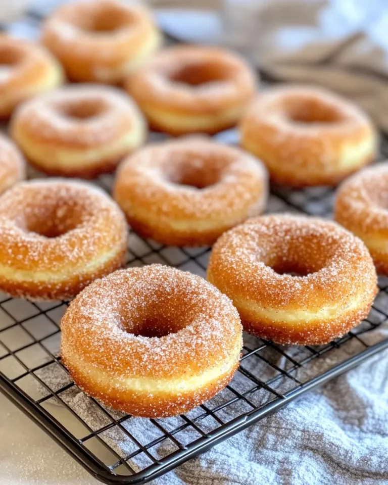 Homemade Baked Churro Donuts with Cinnamon Sugar photo