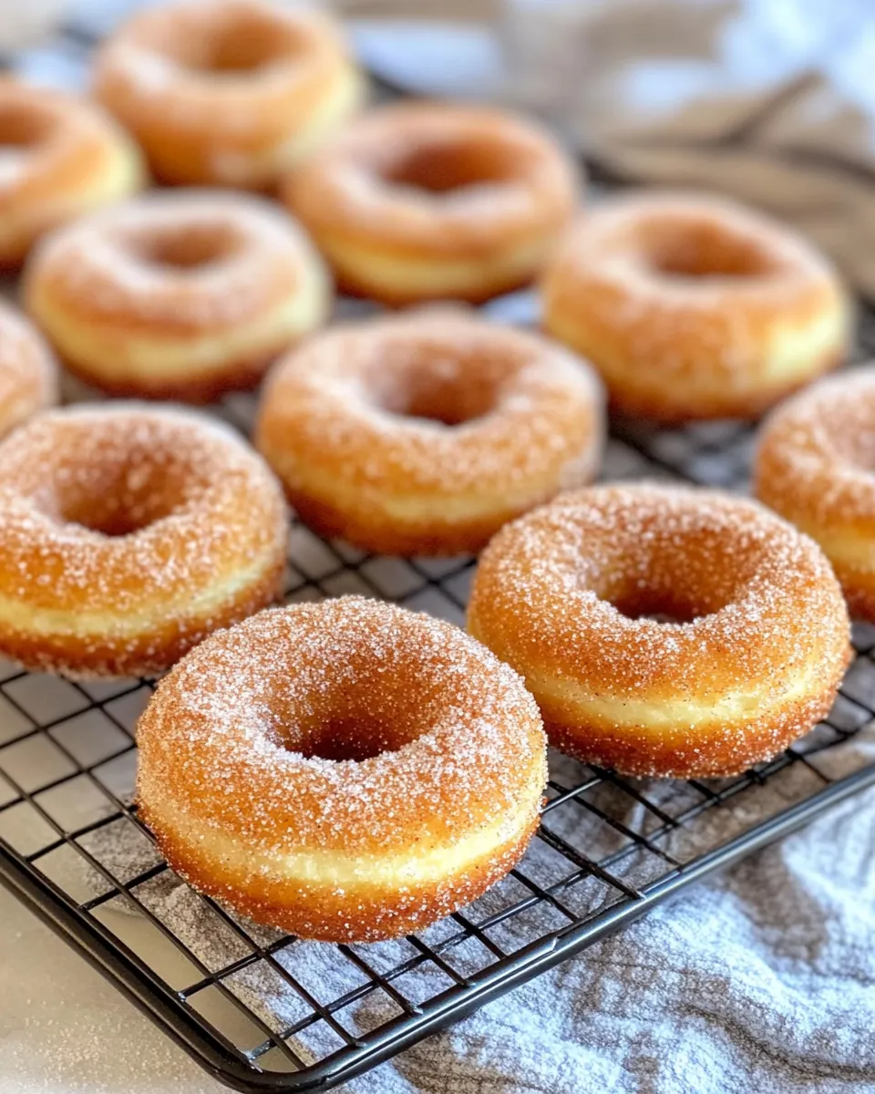 Homemade Baked Churro Donuts with Cinnamon Sugar photo