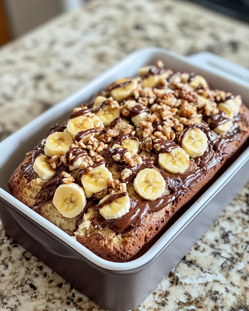Easy Banana Nutella Swirl Bread dish photo