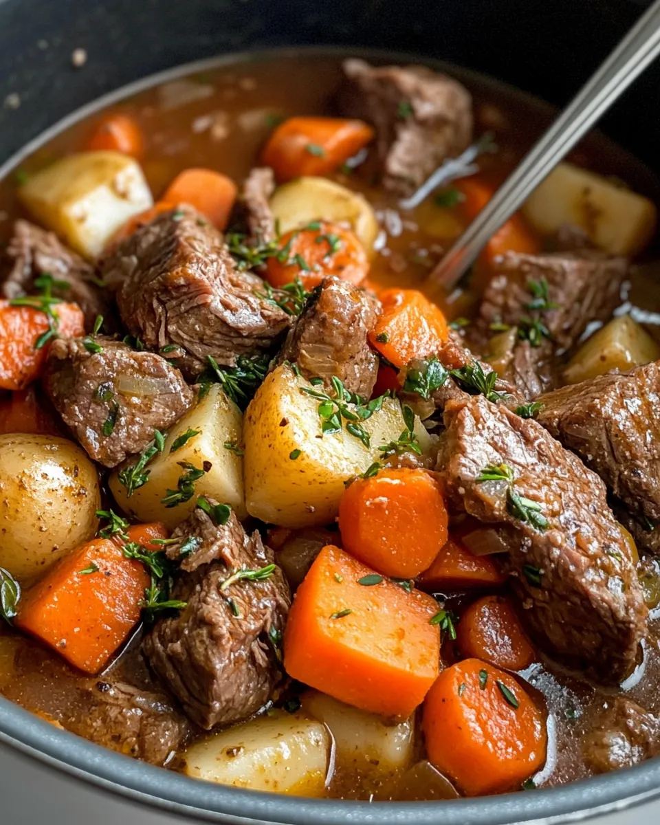 Healthy Beef Stew shot