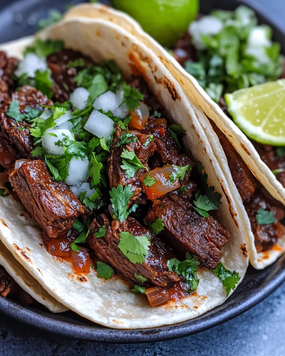Easy Birria Tacos plate image