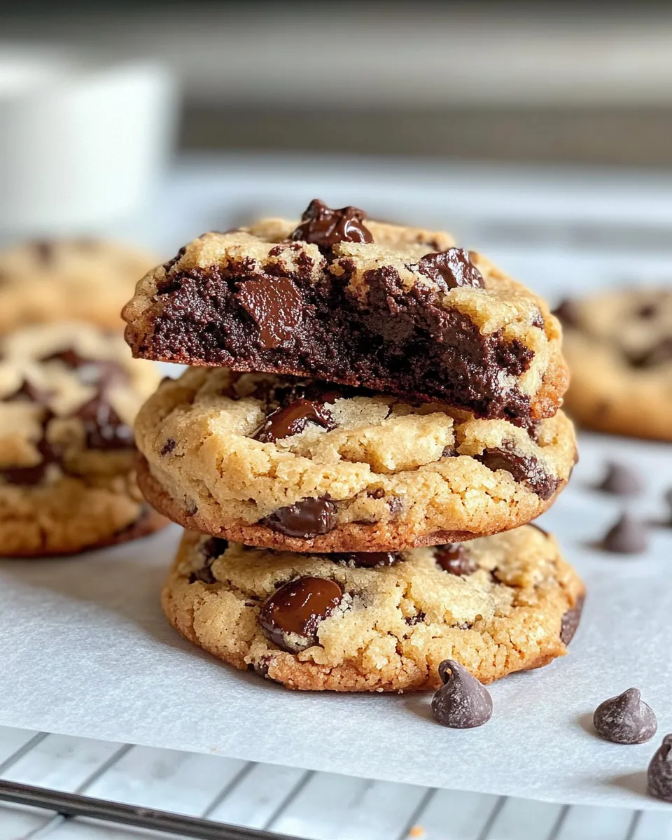 Easy Brownie Stuffed Chocolate Chip Cookies recipe photo