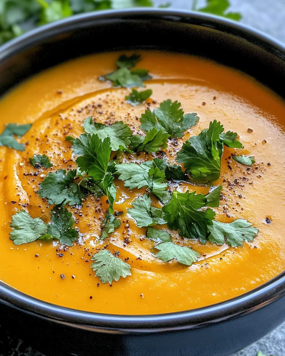 Easy Butternut Squash Sweet Potato Soup food shot