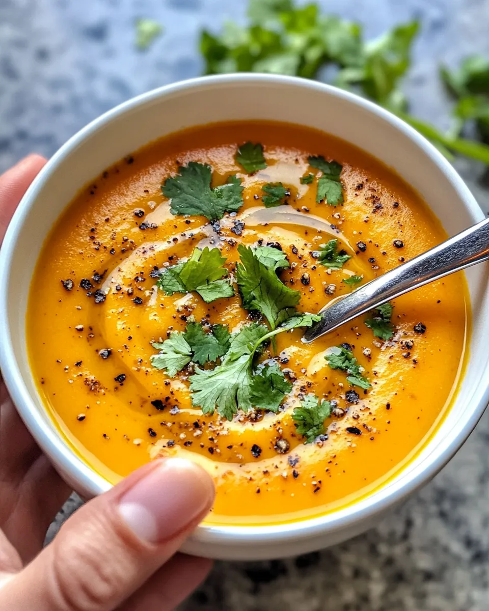 Delicious Butternut Squash Sweet Potato Soup plate image