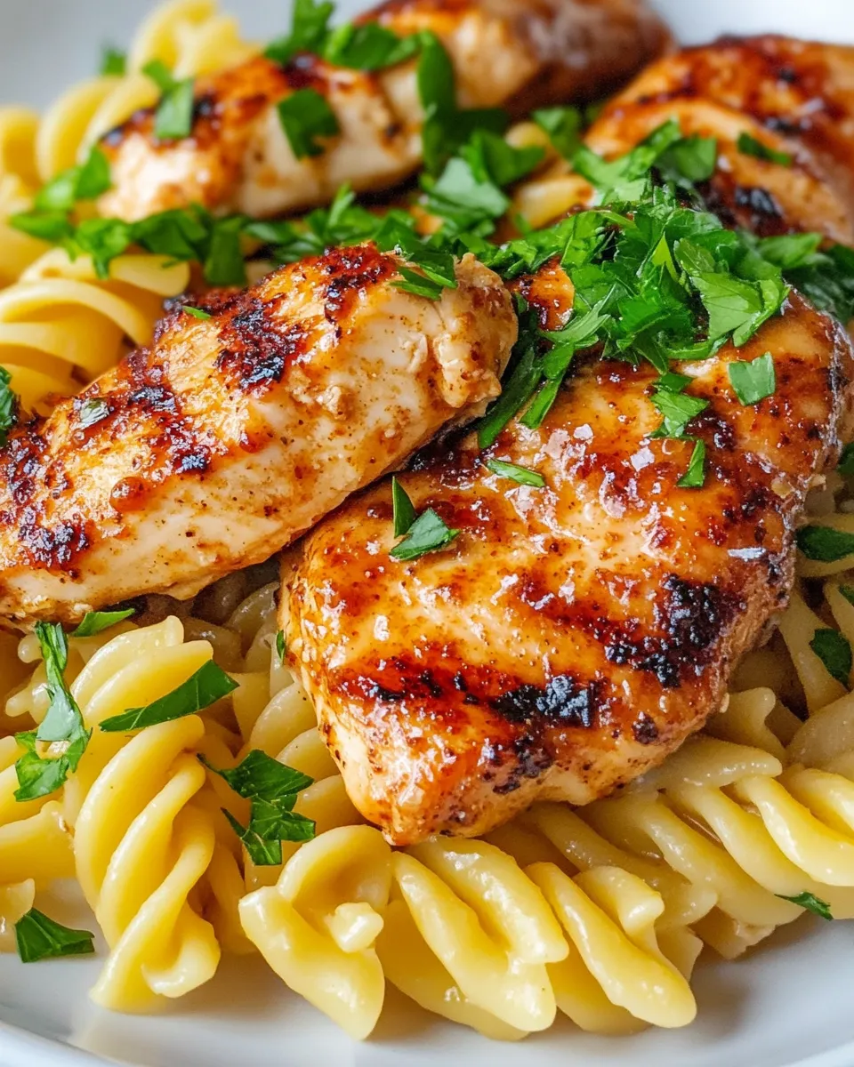 Easy Cajun Honey Butter Chicken & Pasta food shot