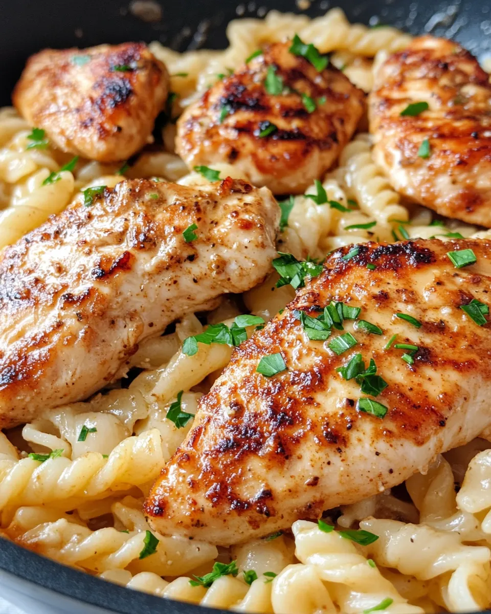 Delicious Cajun Honey Butter Chicken & Pasta plate image