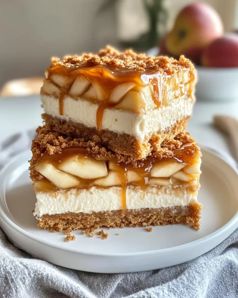 Homemade Caramel Apple Cheesecake Bars photo