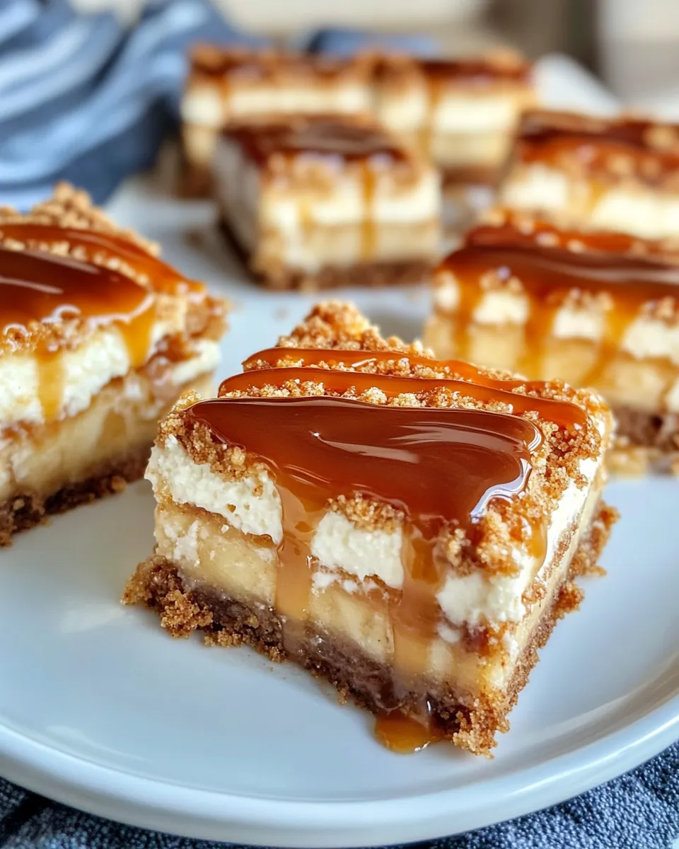 Easy Caramel Apple Cheesecake Bars dish photo