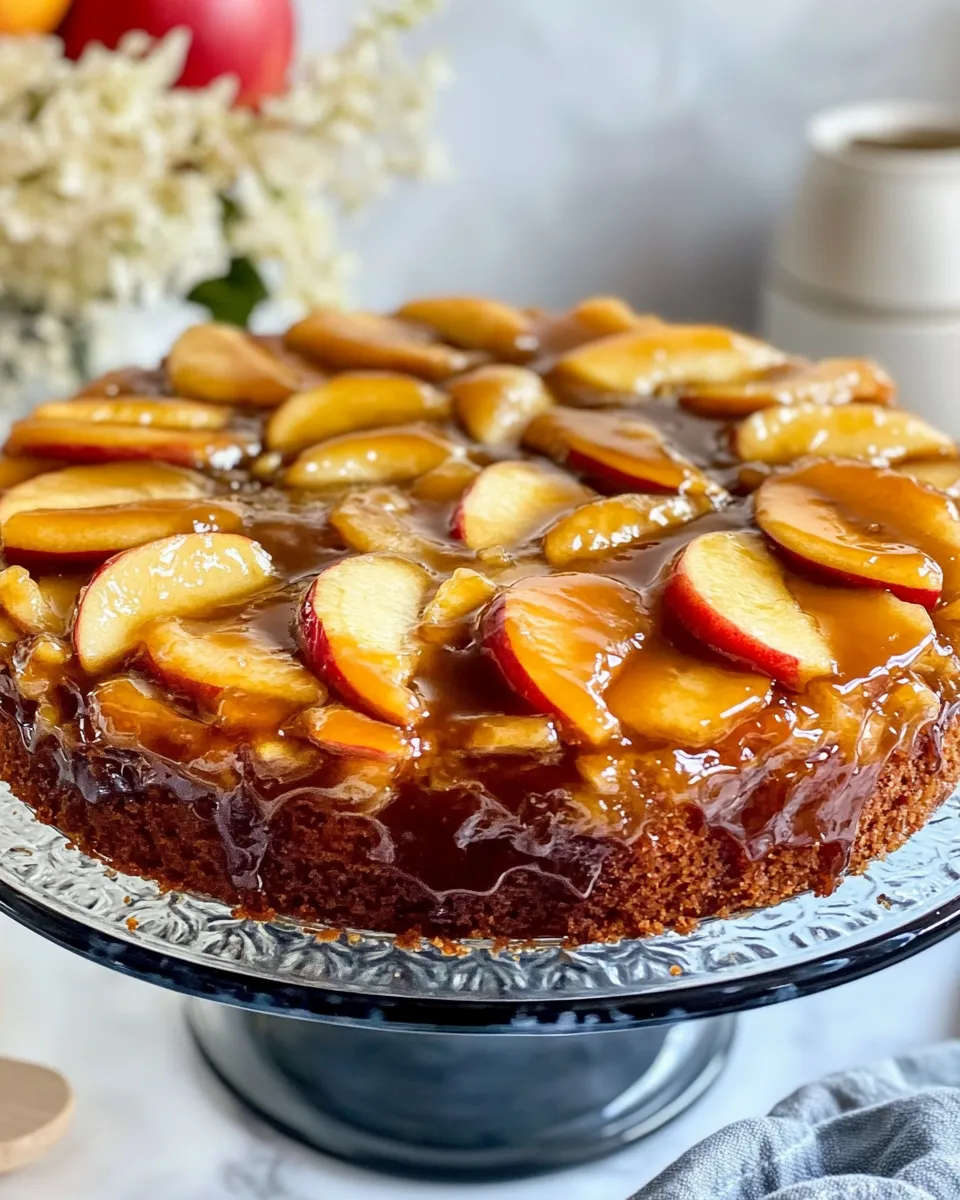 Easy Caramel Apple Upside-Down Cake recipe image