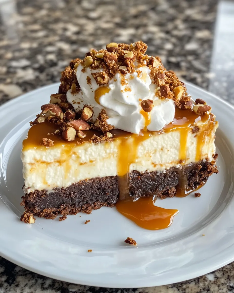 Easy Caramel Brownie Cheesecake recipe photo