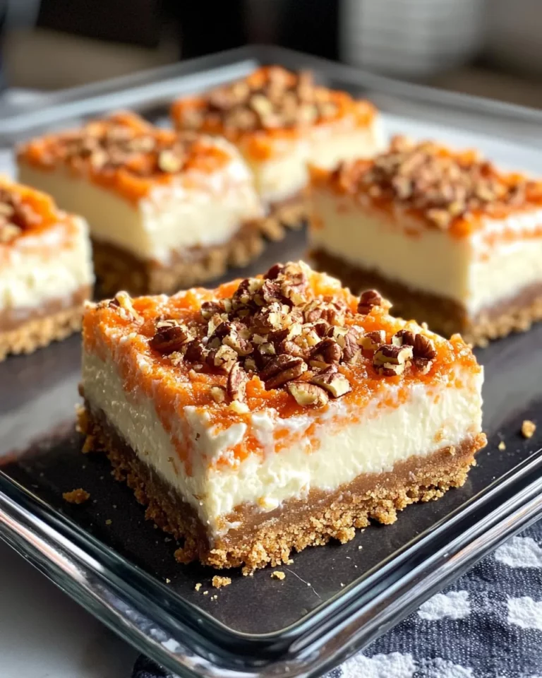 Homemade Carrot Cake Cheesecake Bars recipe photo