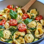 Homemade Cheese Tortellini with Summer Veggies photo