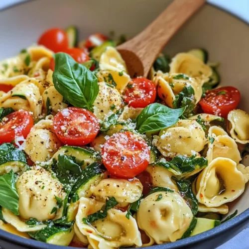 Homemade Cheese Tortellini with Summer Veggies photo