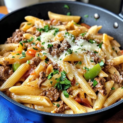 Homemade Cheesesteak Pasta Skillet photo