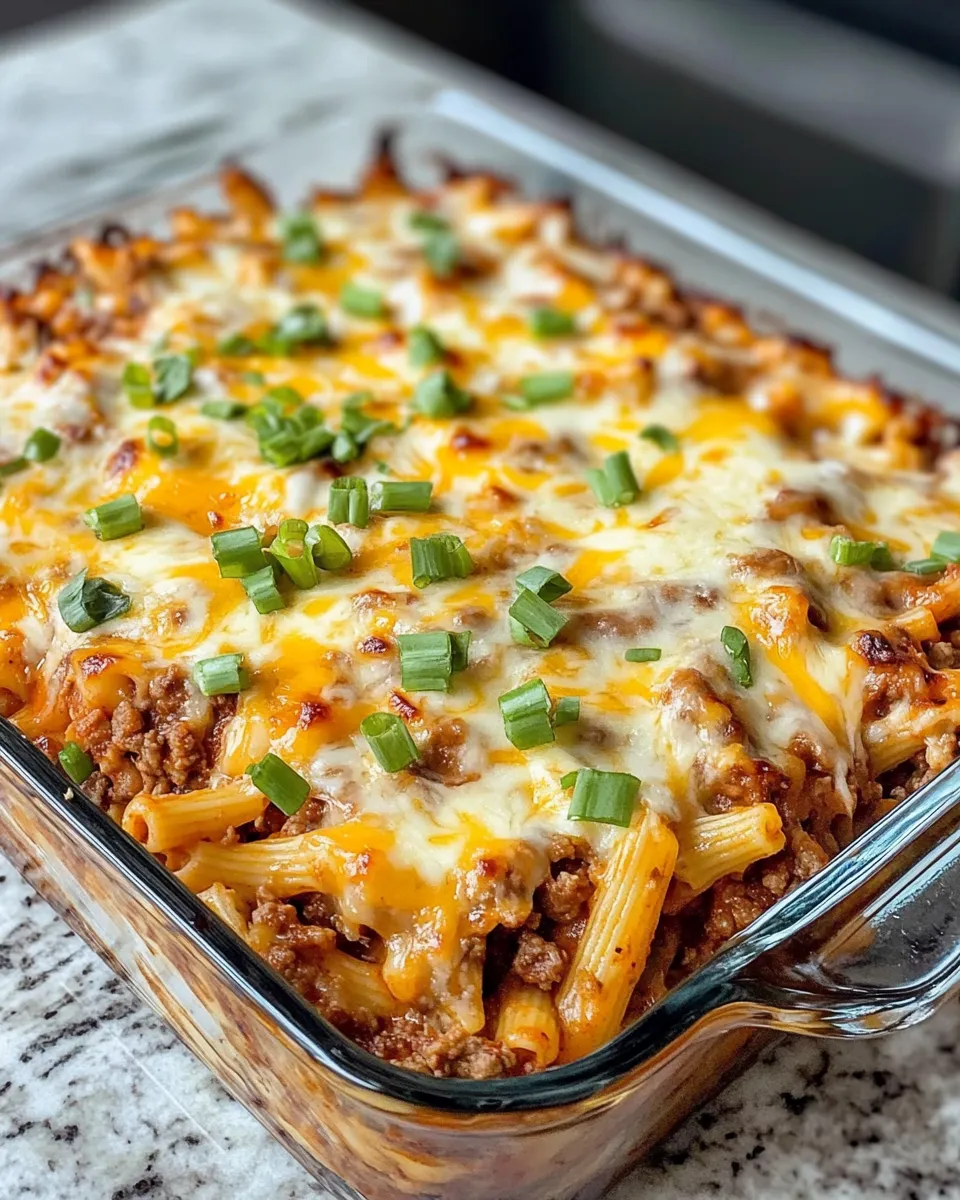Classic Cheesy Taco Pasta Casserole recipe image