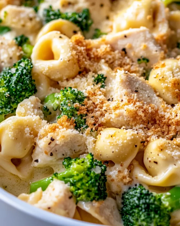 Homemade Chicken Alfredo Tortellini Bake photo